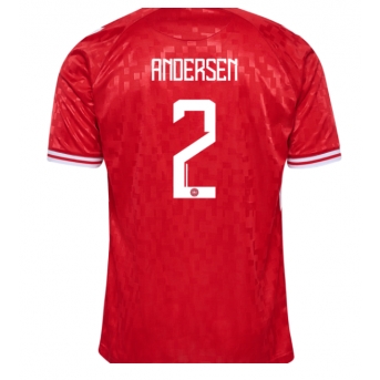 Danimarca Joachim Andersen #2 Maglia Gara Casa Repliche Europei 2024
